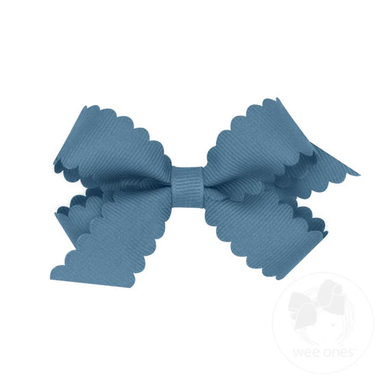 Fall Mini Scallop Edge Bow