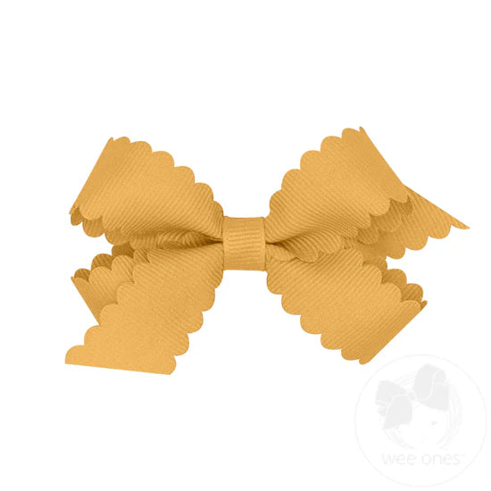 Fall Mini Scallop Edge Bow