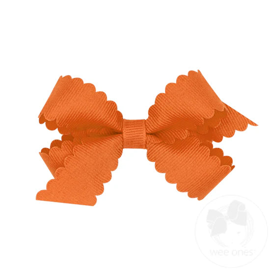 Fall Mini Scallop Edge Bow