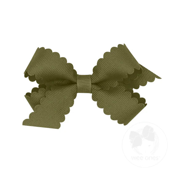 Fall Mini Scallop Edge Bow