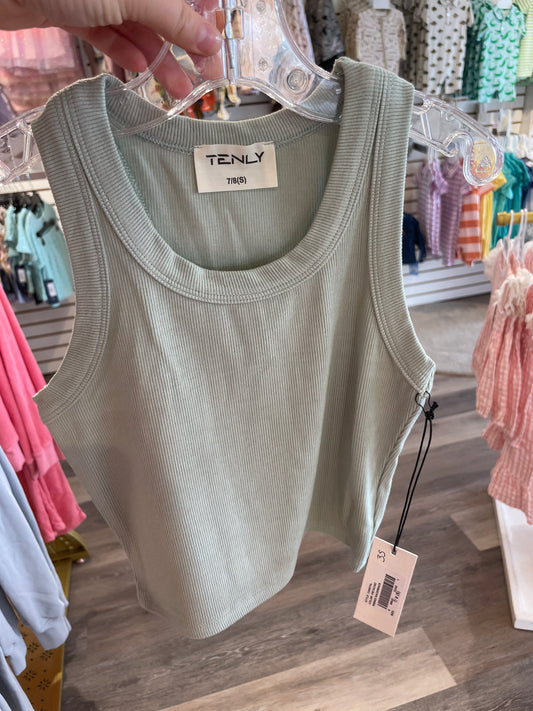 Pistachio Ribbed Racerback