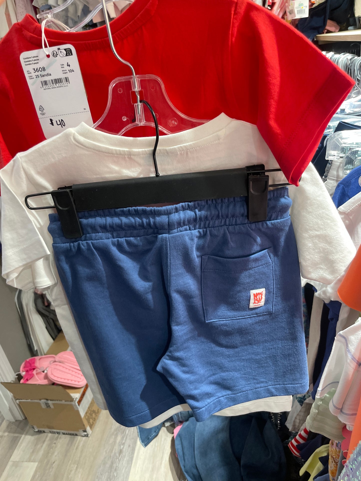 KNIT SET WITH 2 T SHIRTS