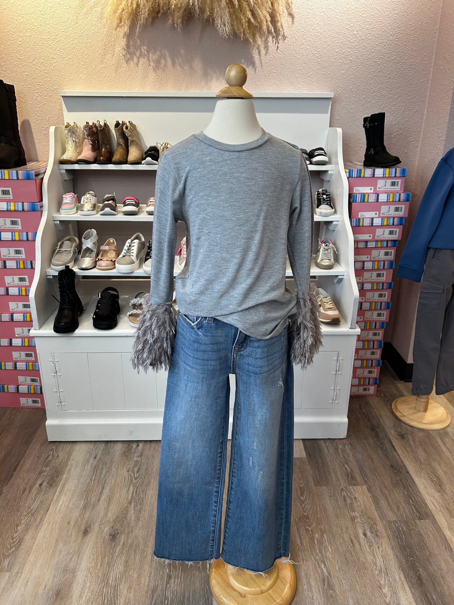 GIRLS WIDE LEG JEANS