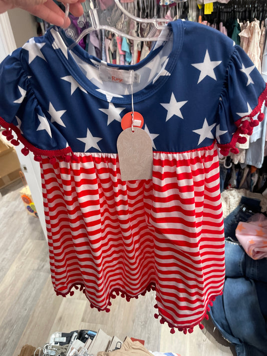 4TH OF JULY POM POM DRESS