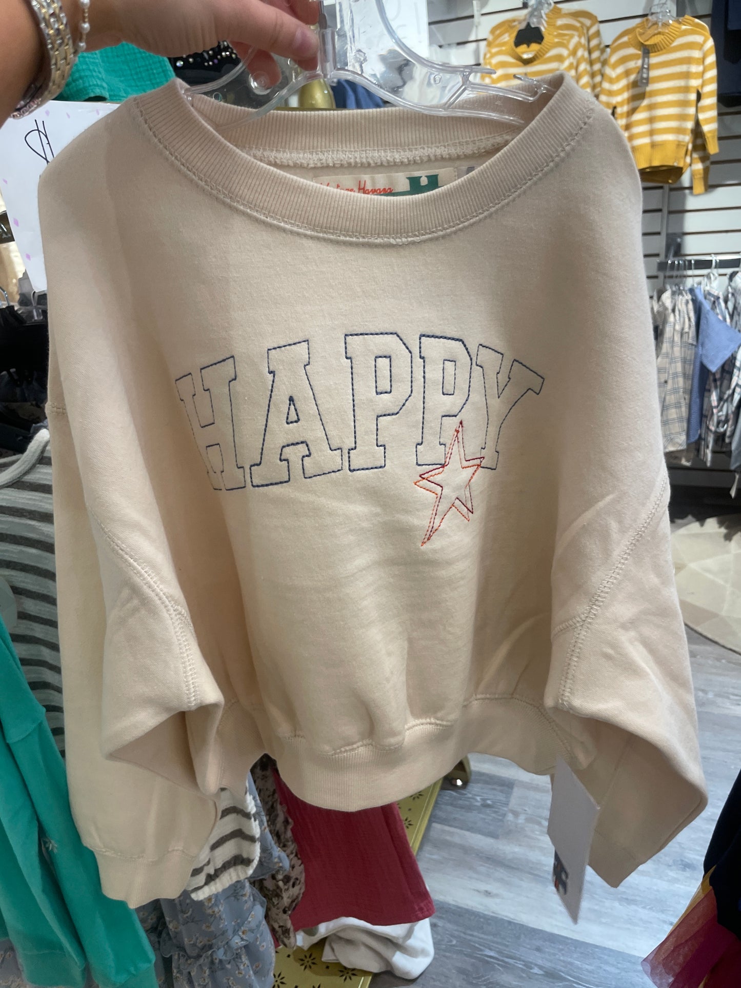 Happy Stitched Hilo Crewneck