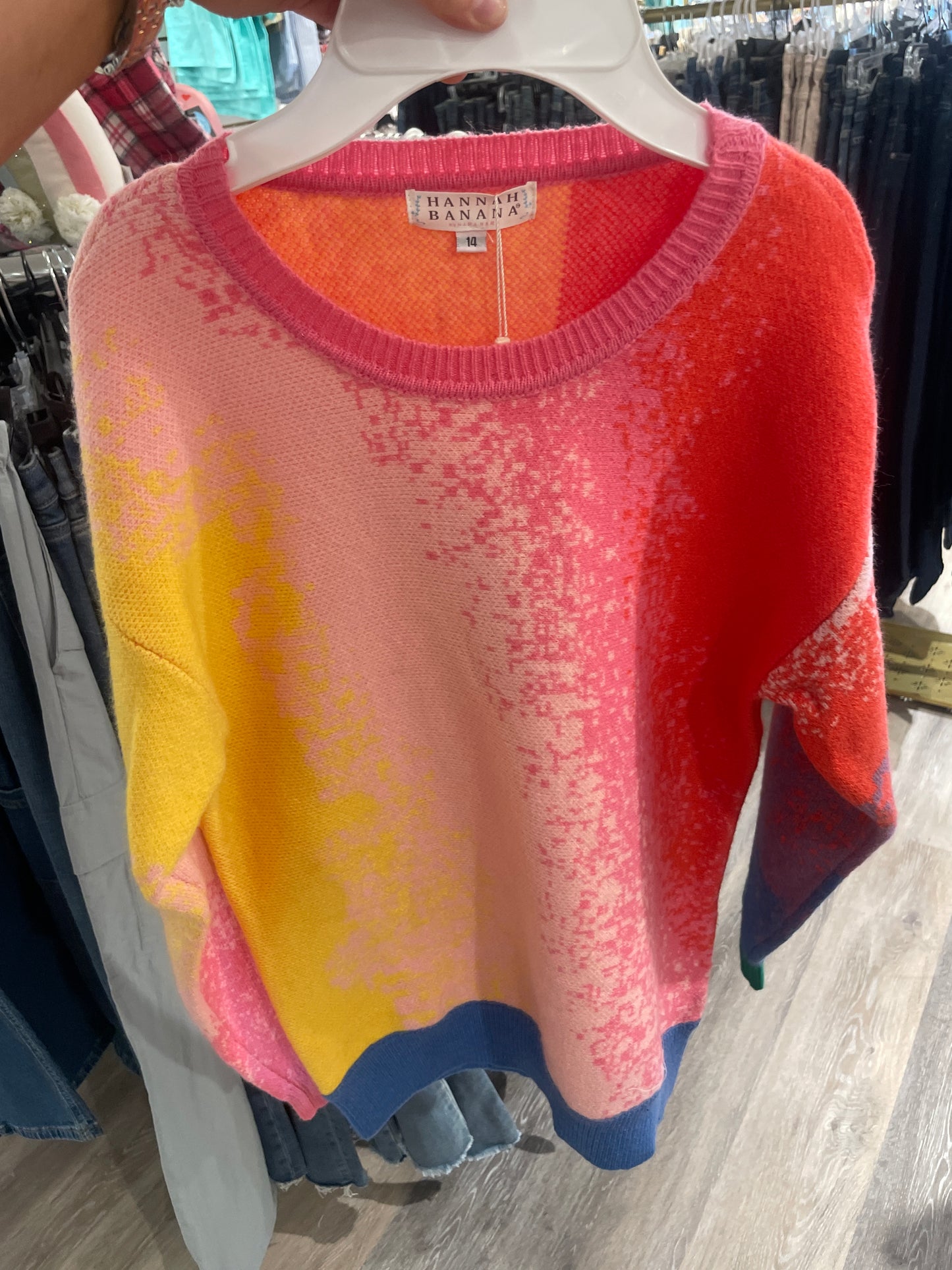 Rainbow Color Block Sweater