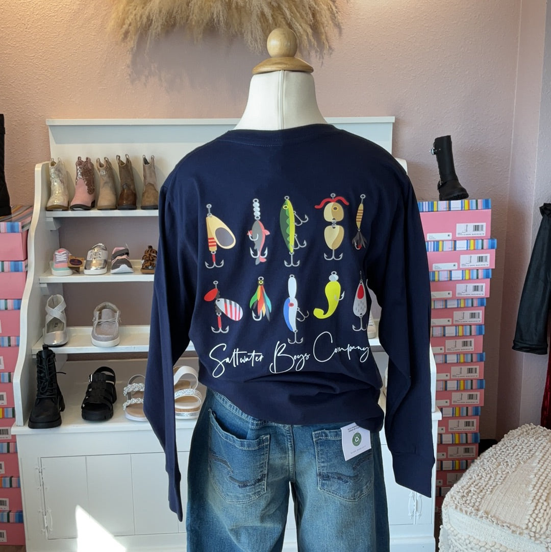 Little Lures Long Sleeve Tee Navy