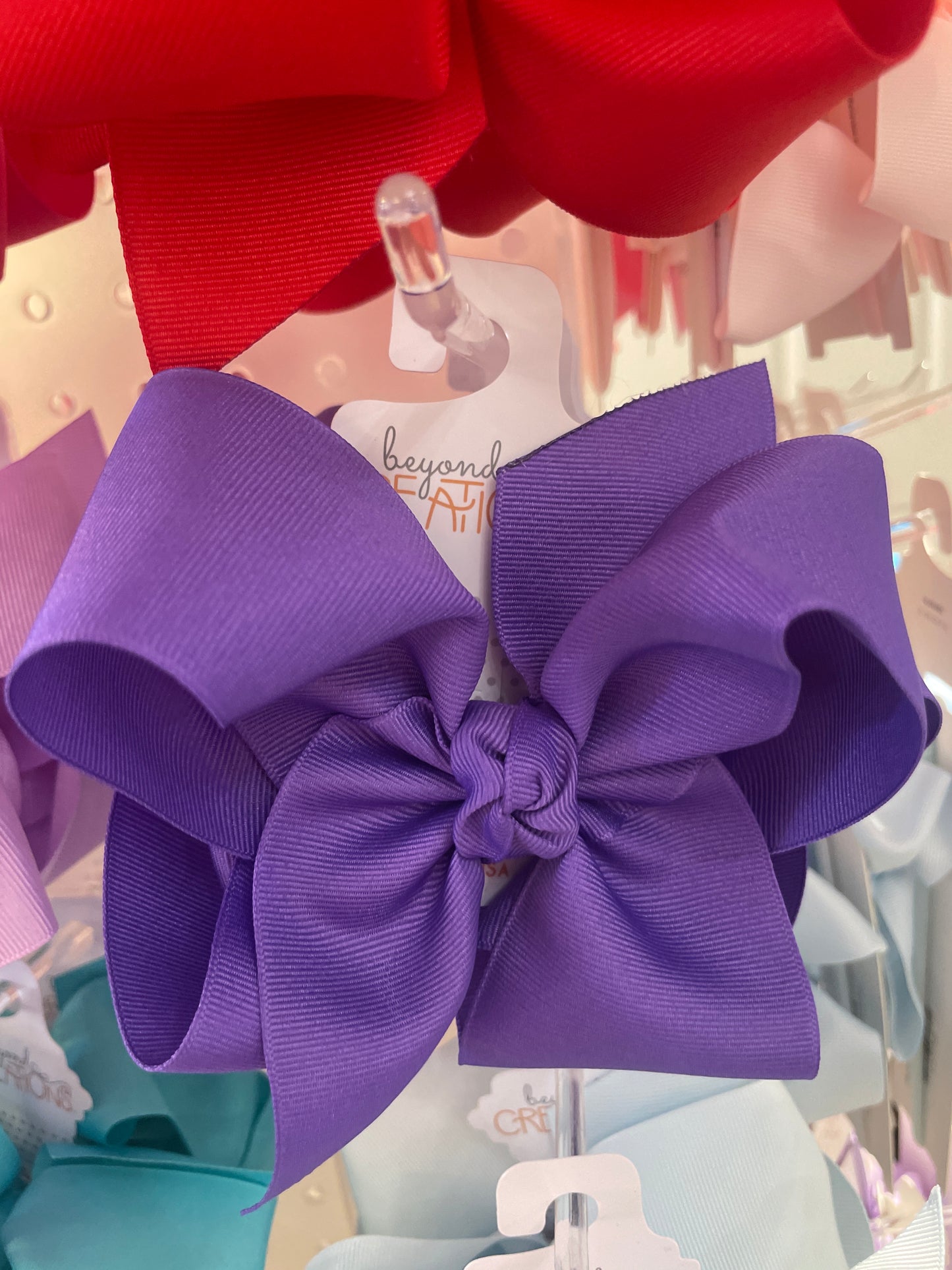 Huge Grosgrain Bow W Knot med alligator clip