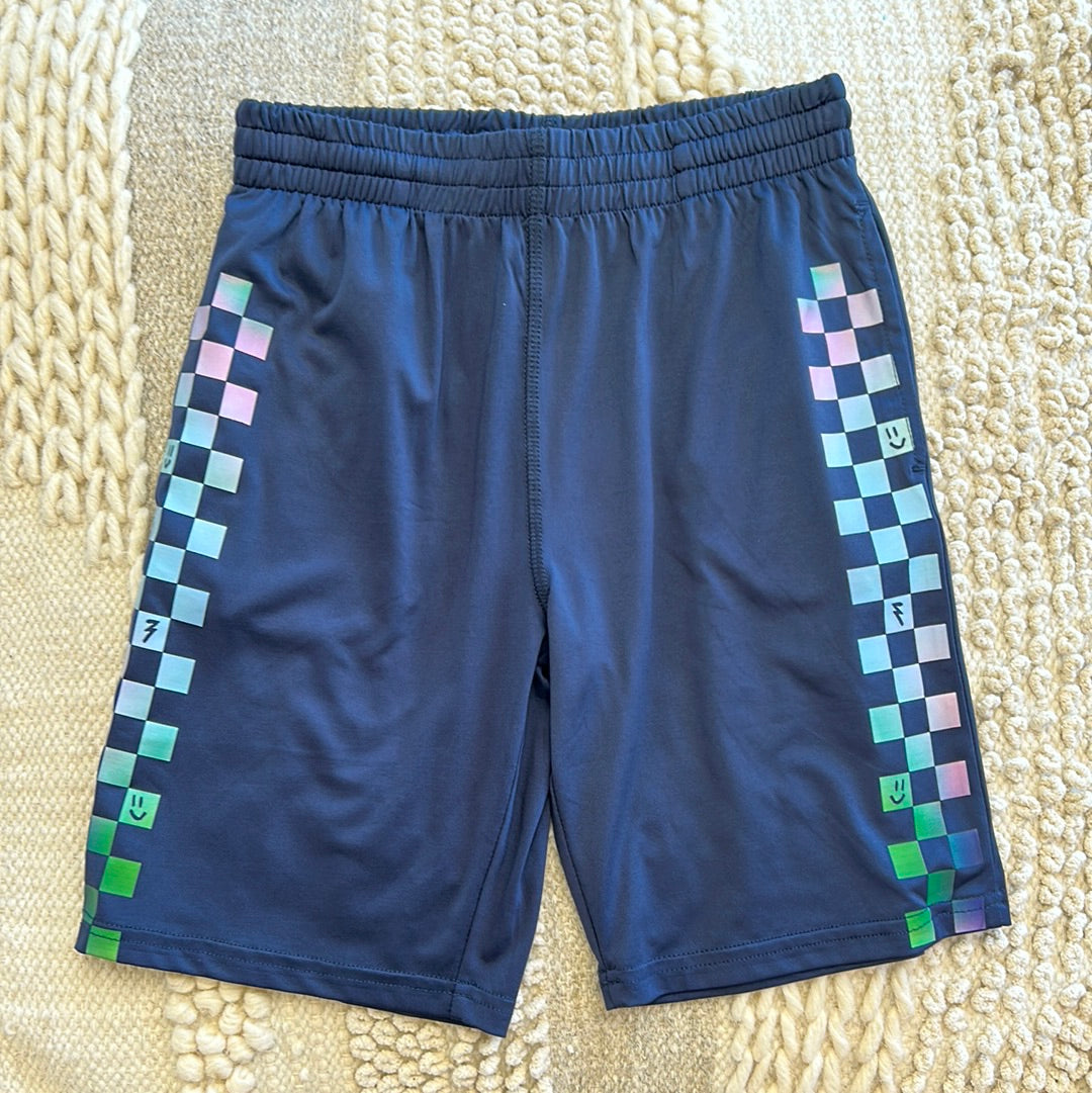 CHECKERED RAINBOW ACTIVE SHORT