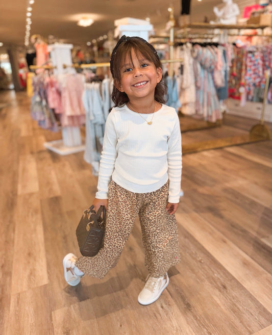 Girls Wylie Pants - Mini Leopard