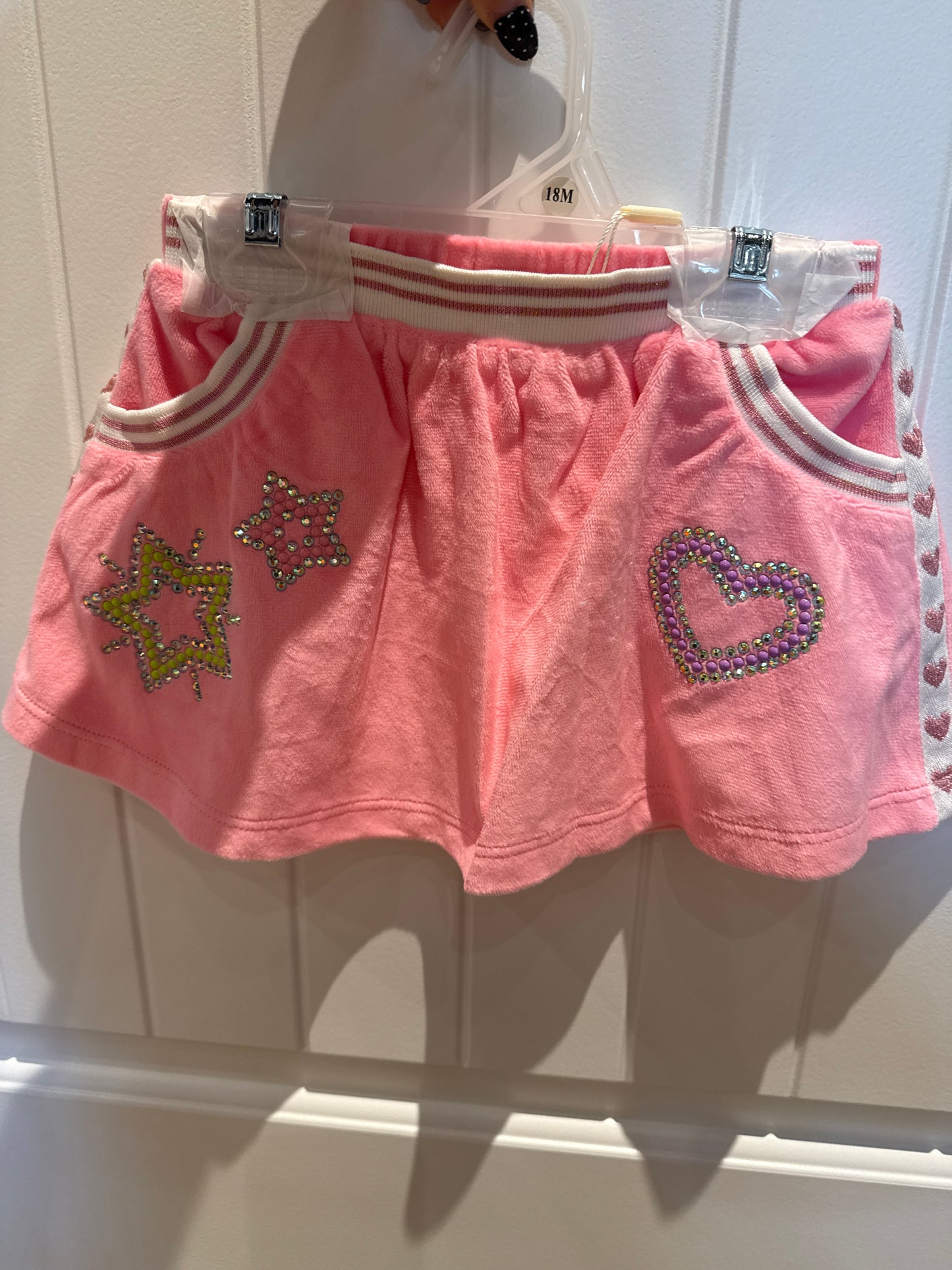 Velour Skirt w Rhinestone details