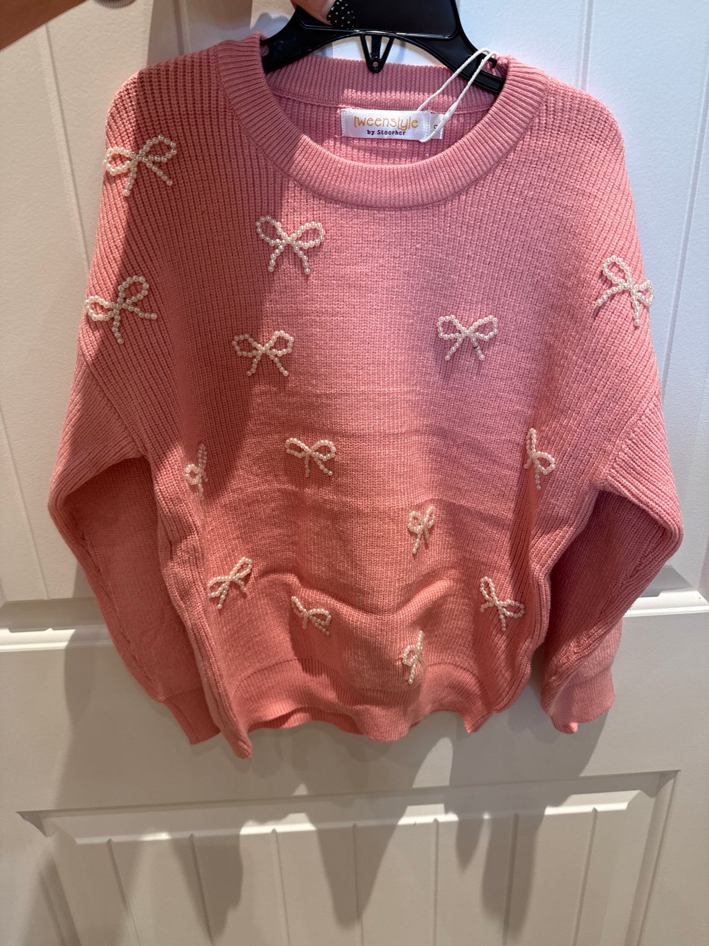 Pearl Bows Crewneck Sweater