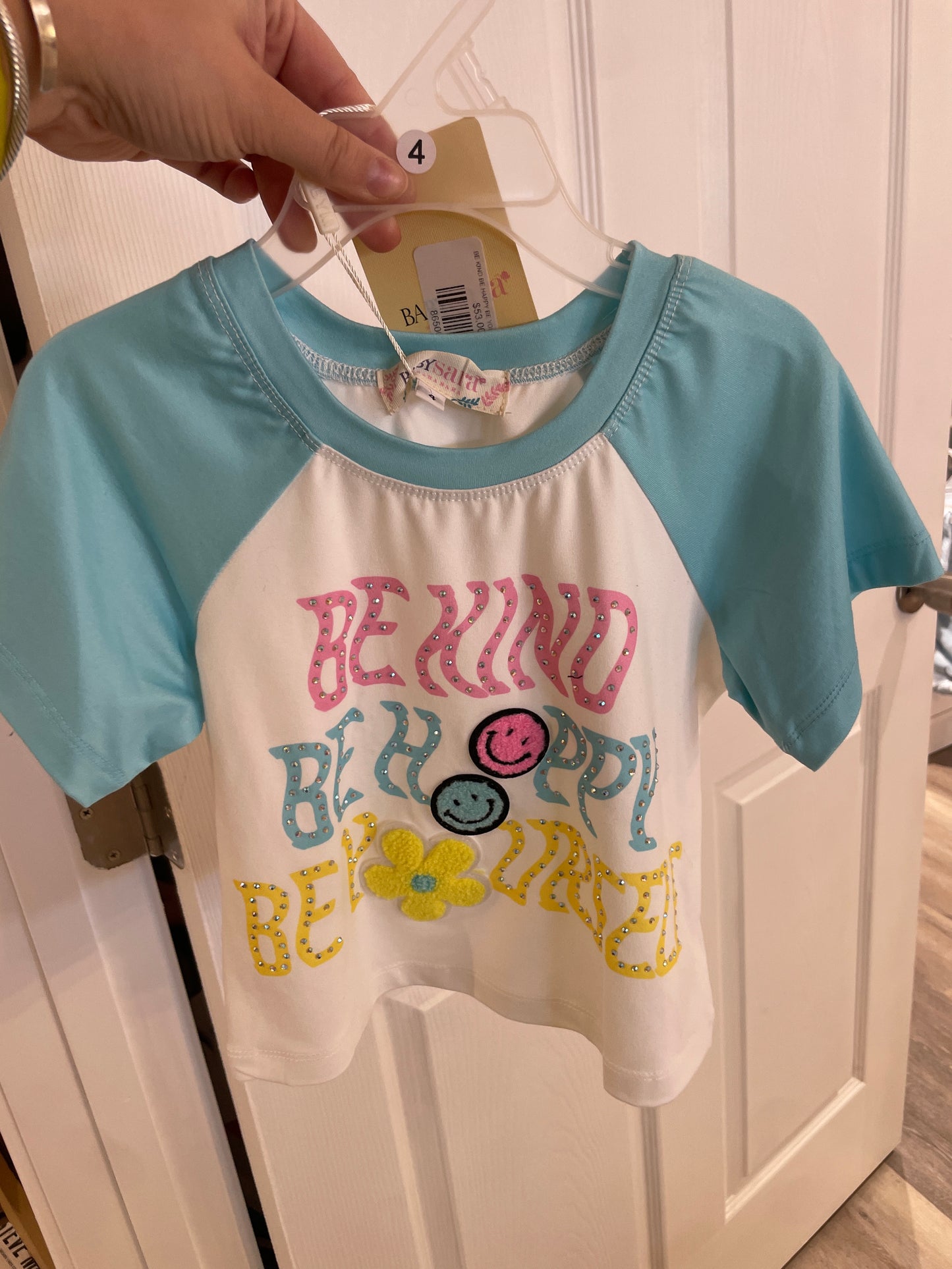 BE KIND BE HAPPY BE YOURSELF GRAPHIC TEE