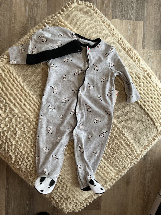 DALMATIONS FOOTIE/HAT