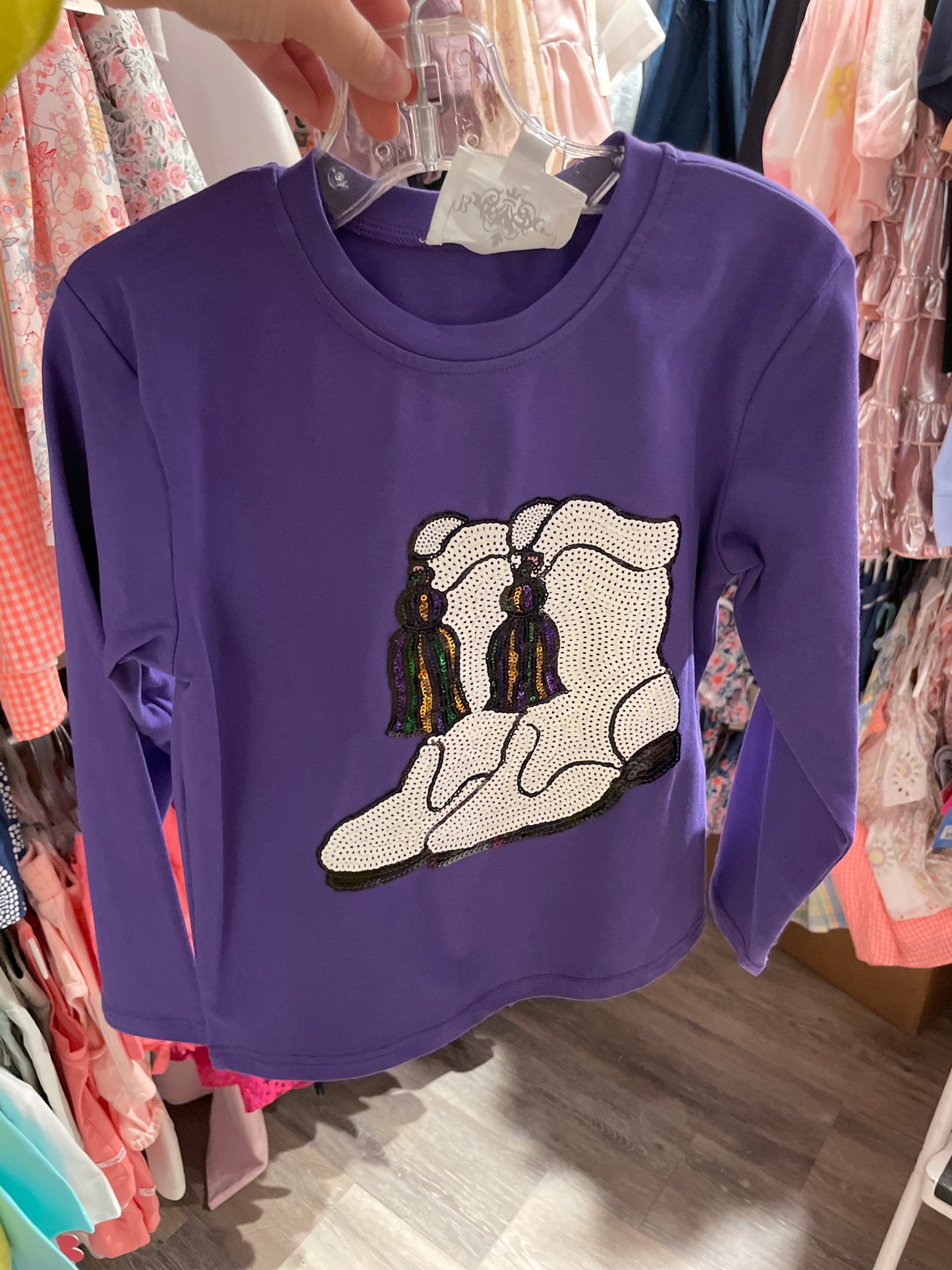 MARDI GRAS BOOTS KID SHIRT