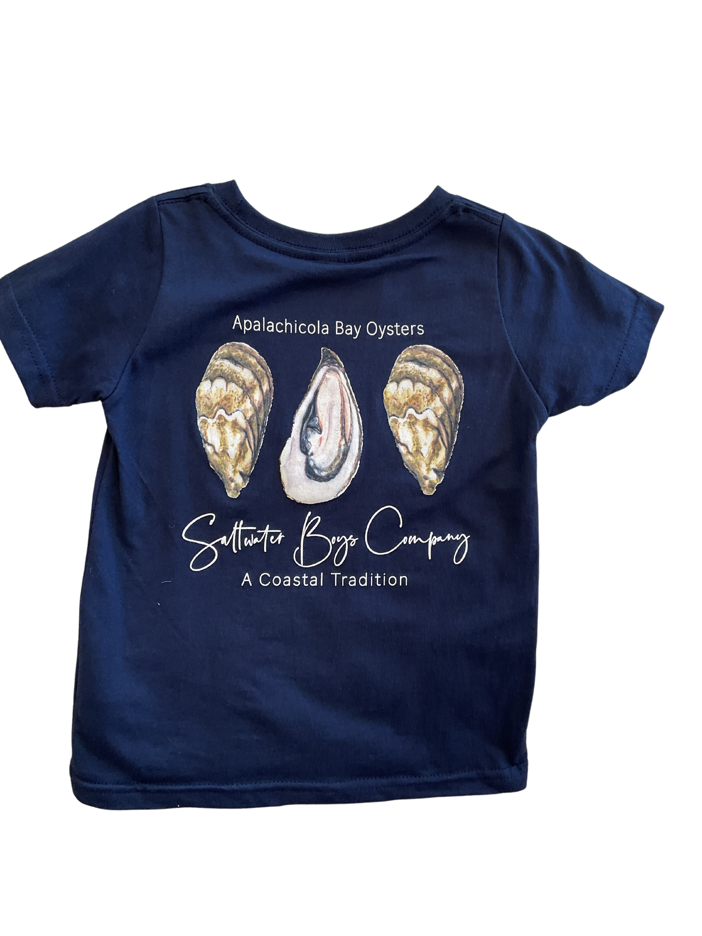 Apalachicola Oysters Short Sleeve Tee Navy