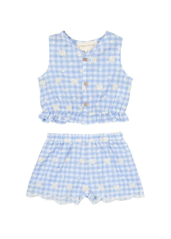 BARNYARD BABE BLUE TWO PIECE SET