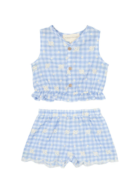 BARNYARD BABE BLUE TWO PIECE SET