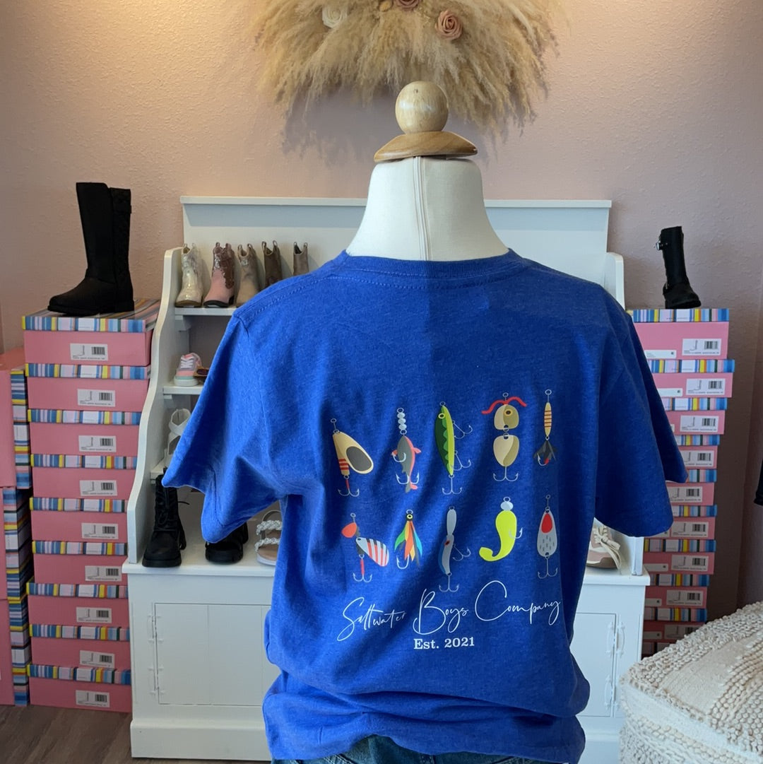Little Lures Short Sleeve Tee Marine Blue