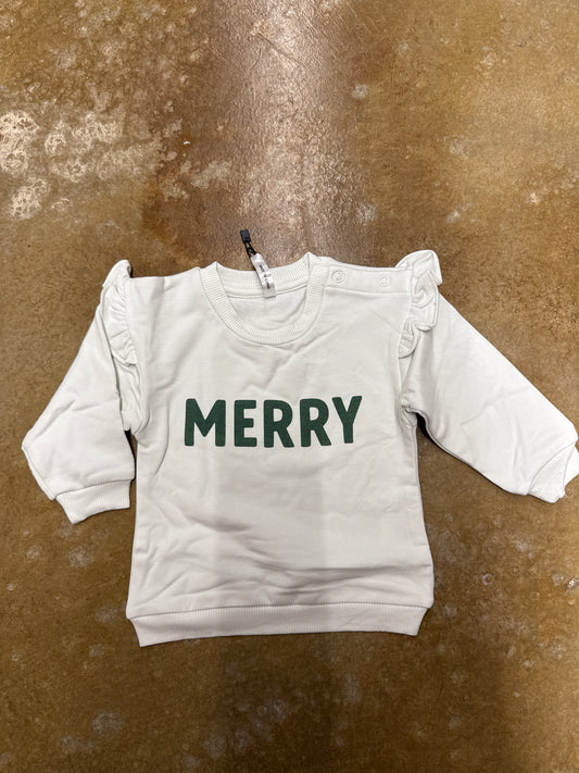 Merry Ruffle Sweatshirt