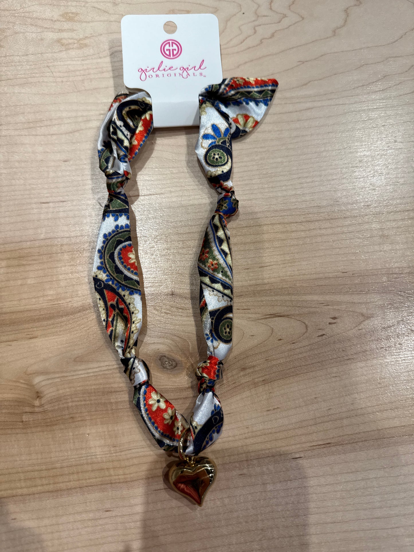 Scarf Necklace With Scarf Charms