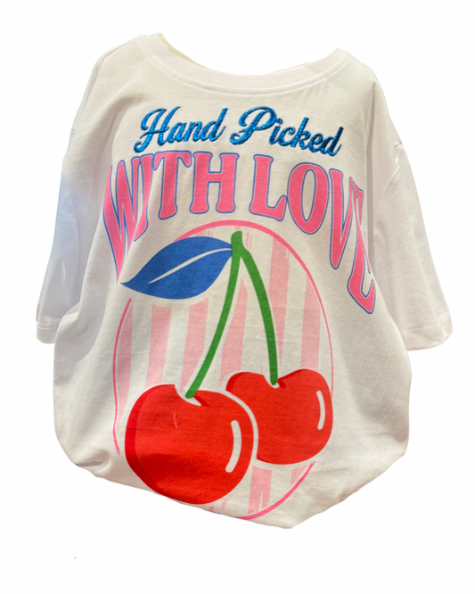 "Hand picked with Love" cherries Graphic tee