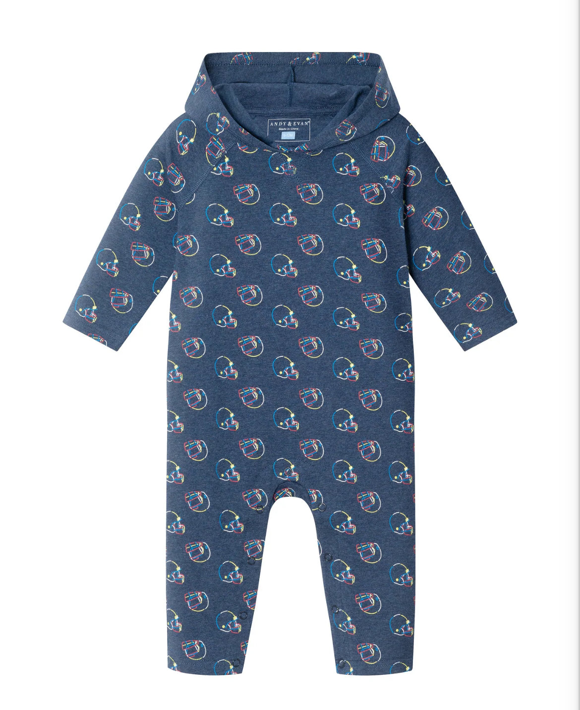 Navy Football Hooded Romper
