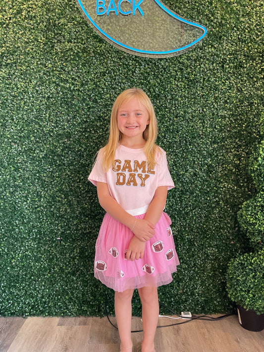 PINK GAME DAY PATCH TEE