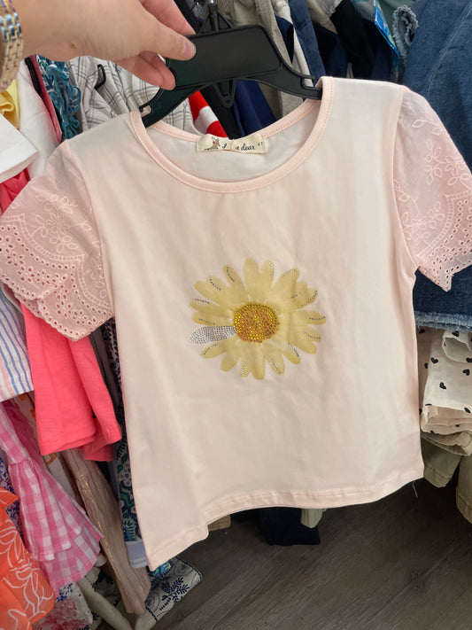 Rhinstone Floral Tee