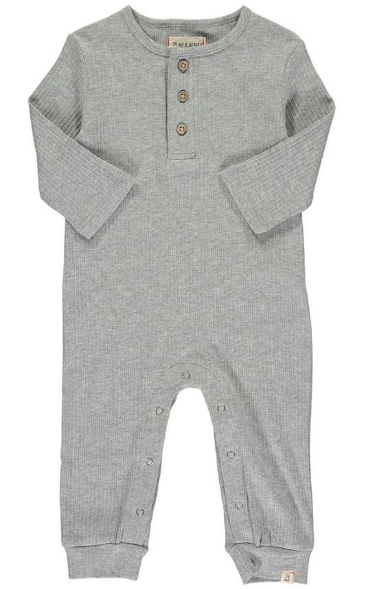 Grey Mason Ribbed Romper