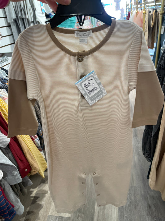 Neutral Stripped Playsuit