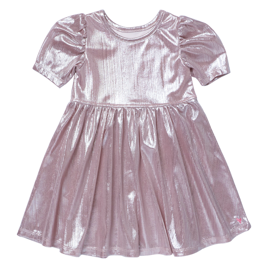 Glitter Pink Lame Laurie Dress