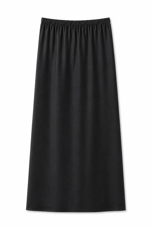 Joey Black Satin Maxi Skirt