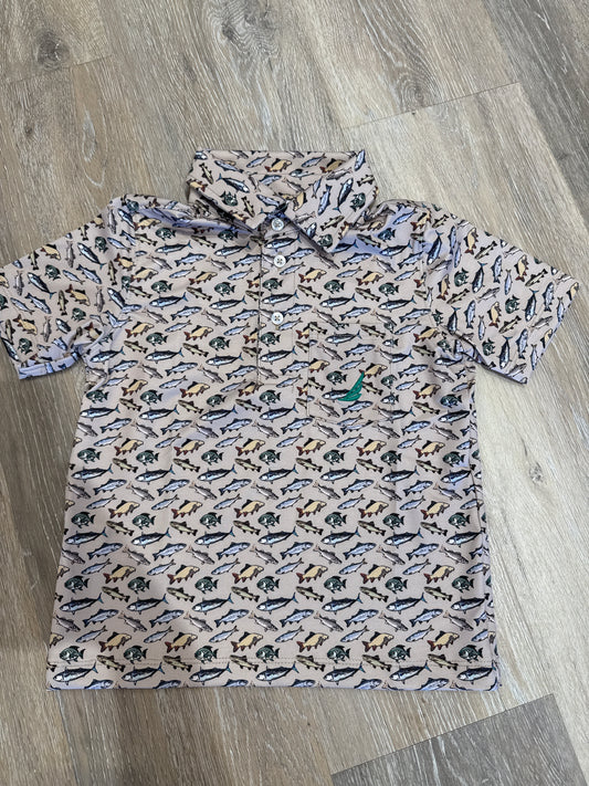 Miles Performance Fish Print Polo