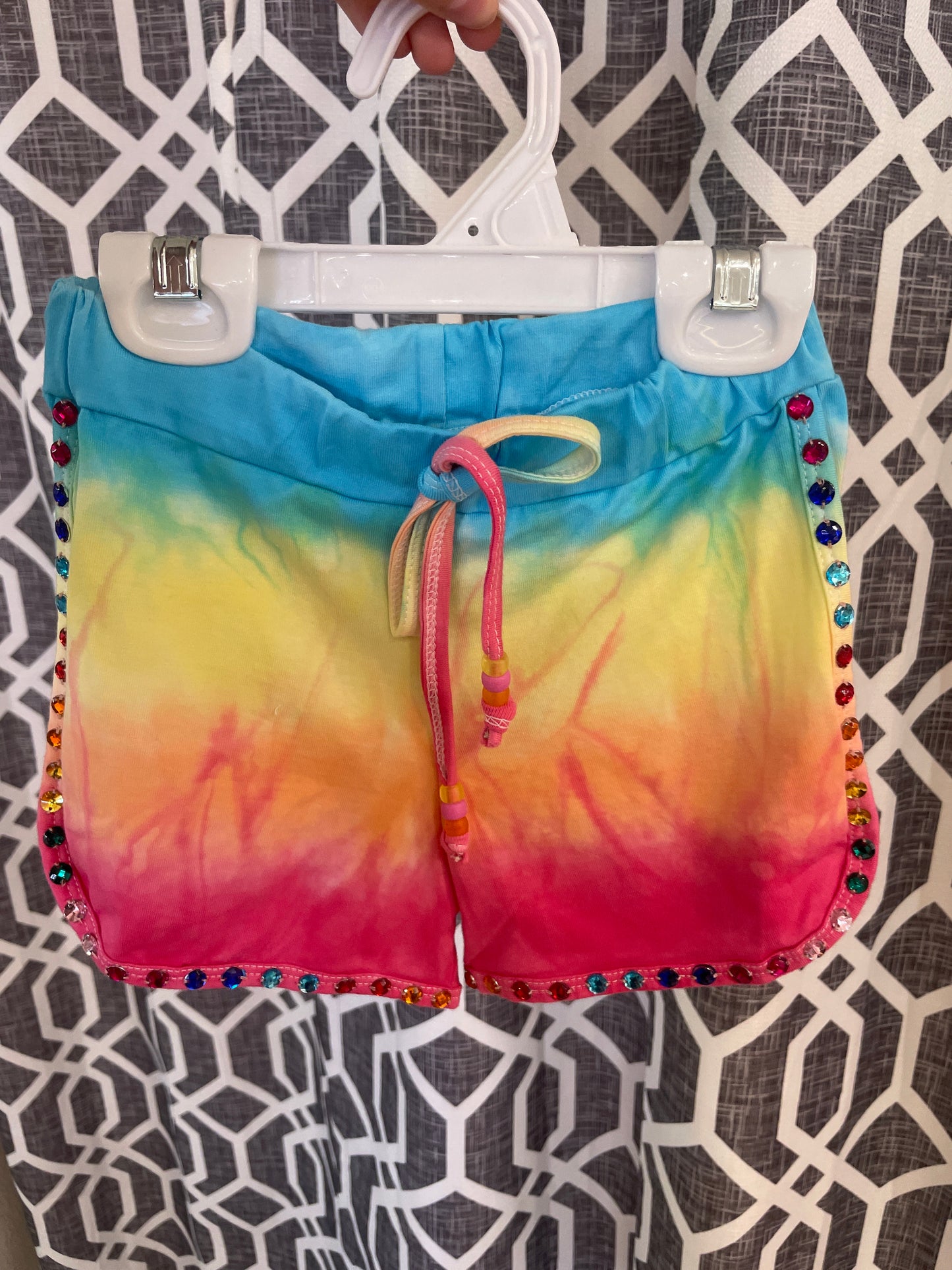 Paige Rainbow Tie Dye Shorts