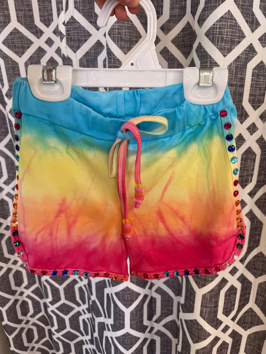 Paige Rainbow Tie Dye Shorts