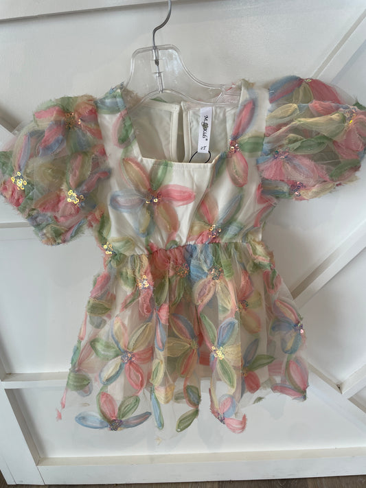 PASTEL COLORED FLOWER DRESS