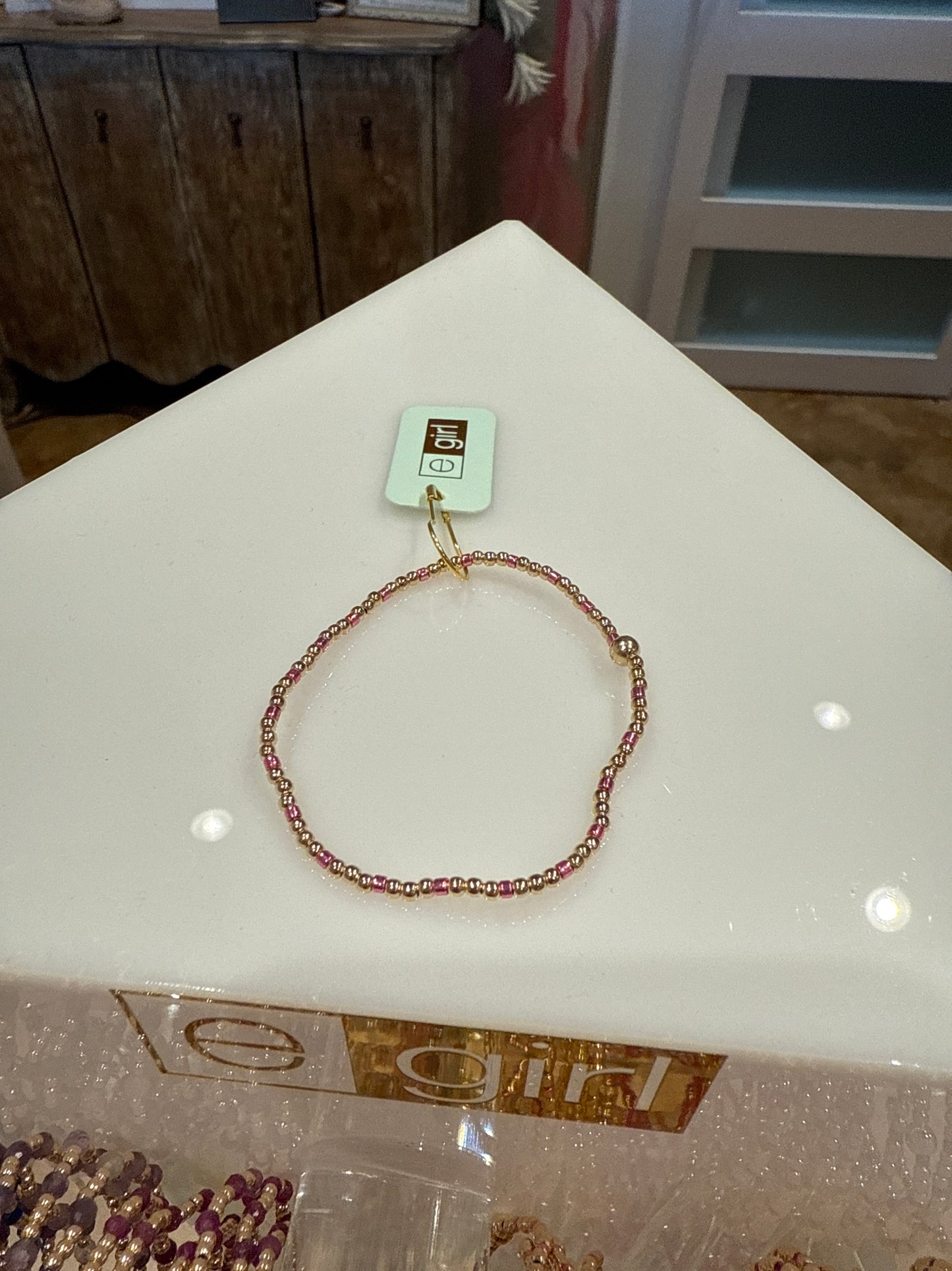 egirl Sincerity Pattern 2mm Bead Bracelet