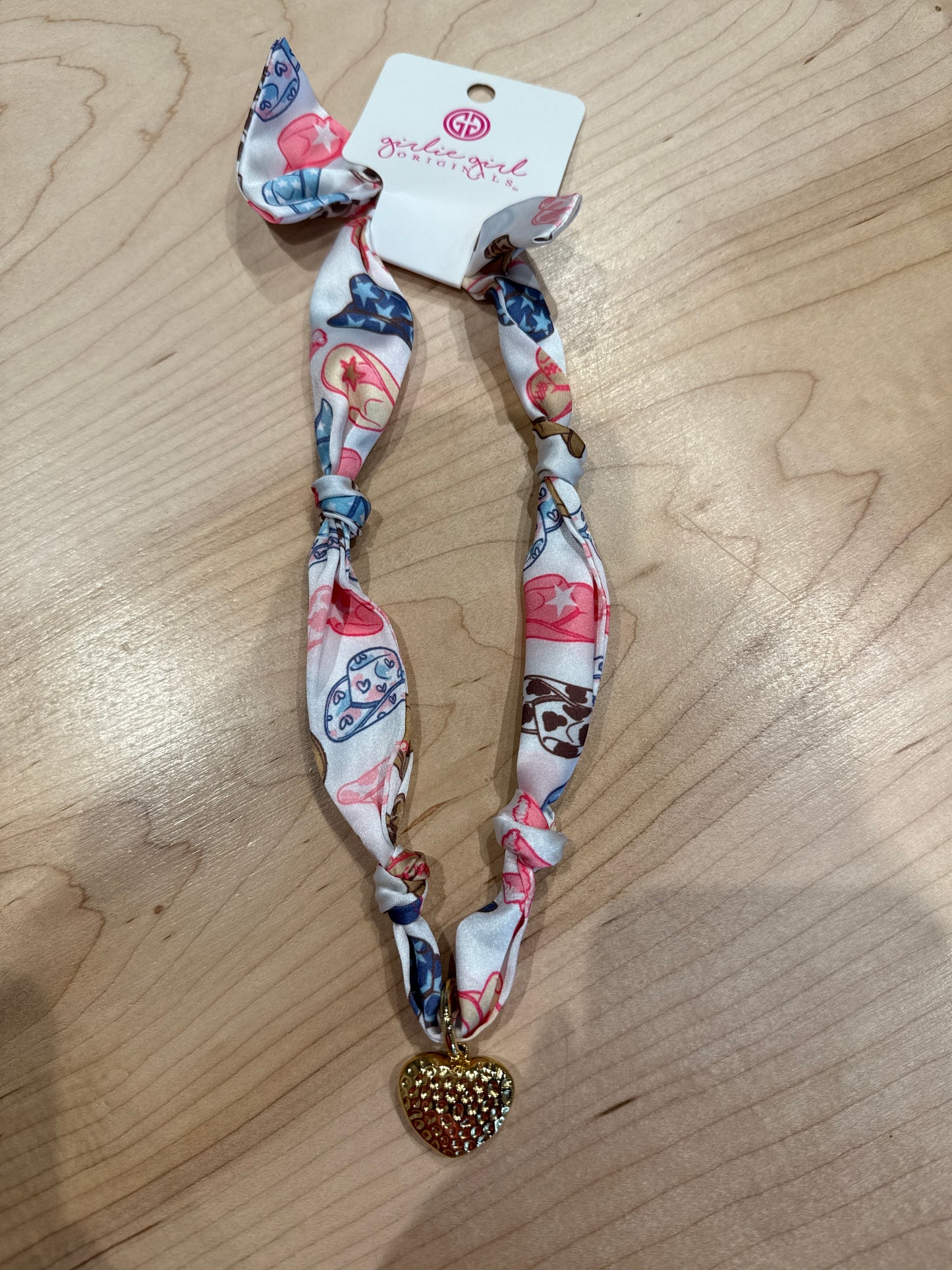 Scarf Necklace With Scarf Charms