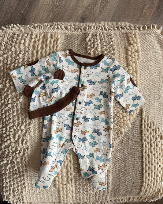 Cute Puppies Footie/Hat