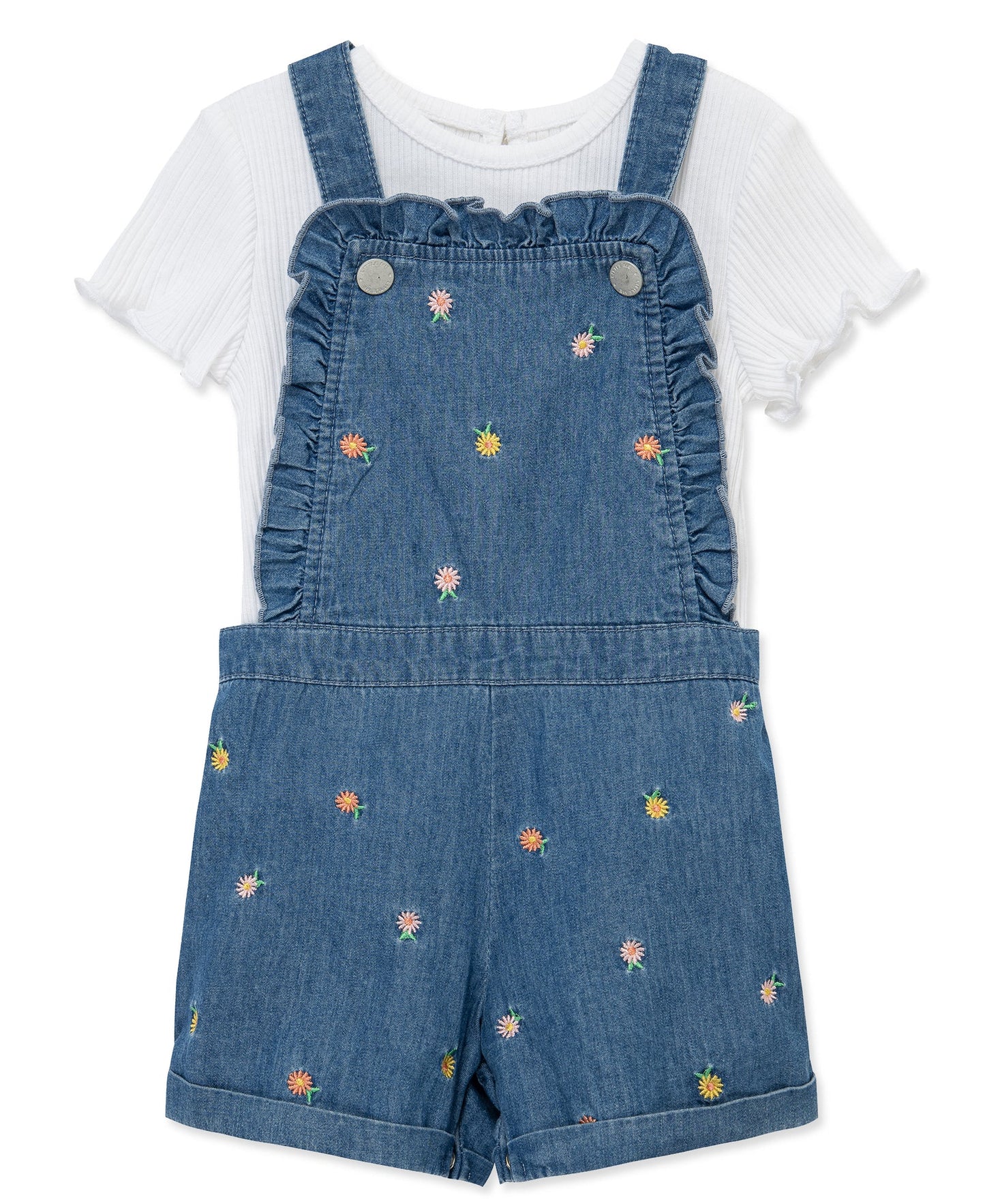 Embroidered Woven Shortall Set