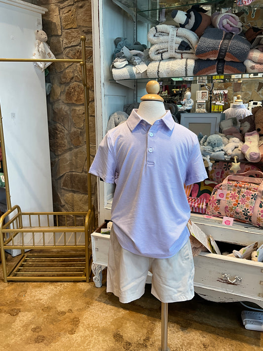 Micro Purple/White Polo Shirt