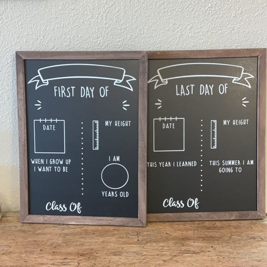 FIRST AND LAST DAY OF SCHOOL BOARD