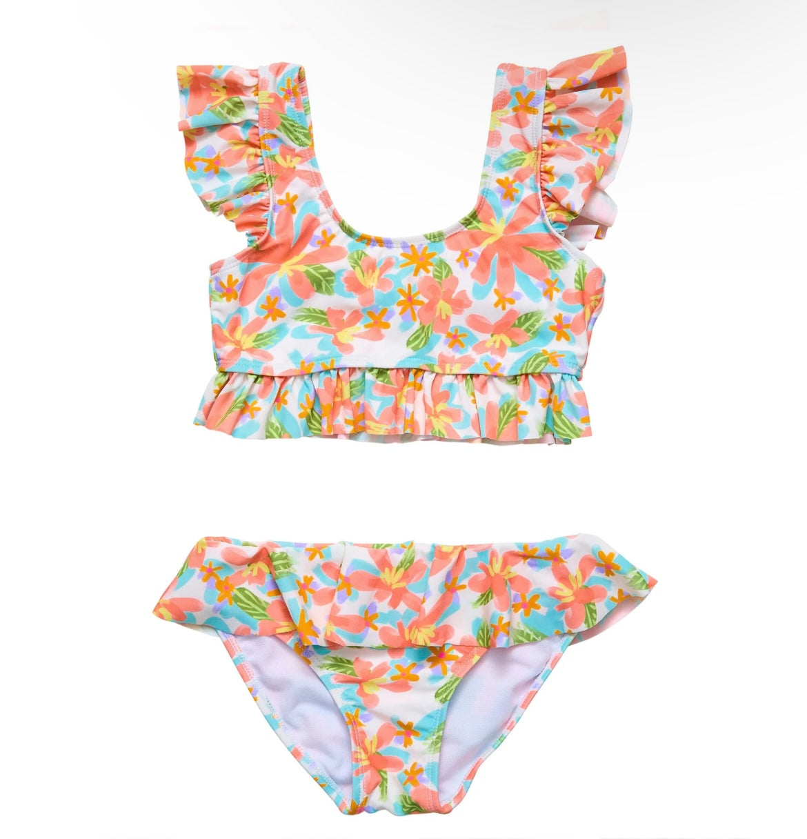 HAWAIIAN LUAU SUSTAINABLE FRILLED CROP BIKINI