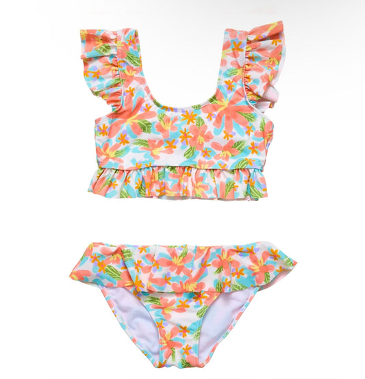 HAWAIIAN LUAU SUSTAINABLE FRILLED CROP BIKINI