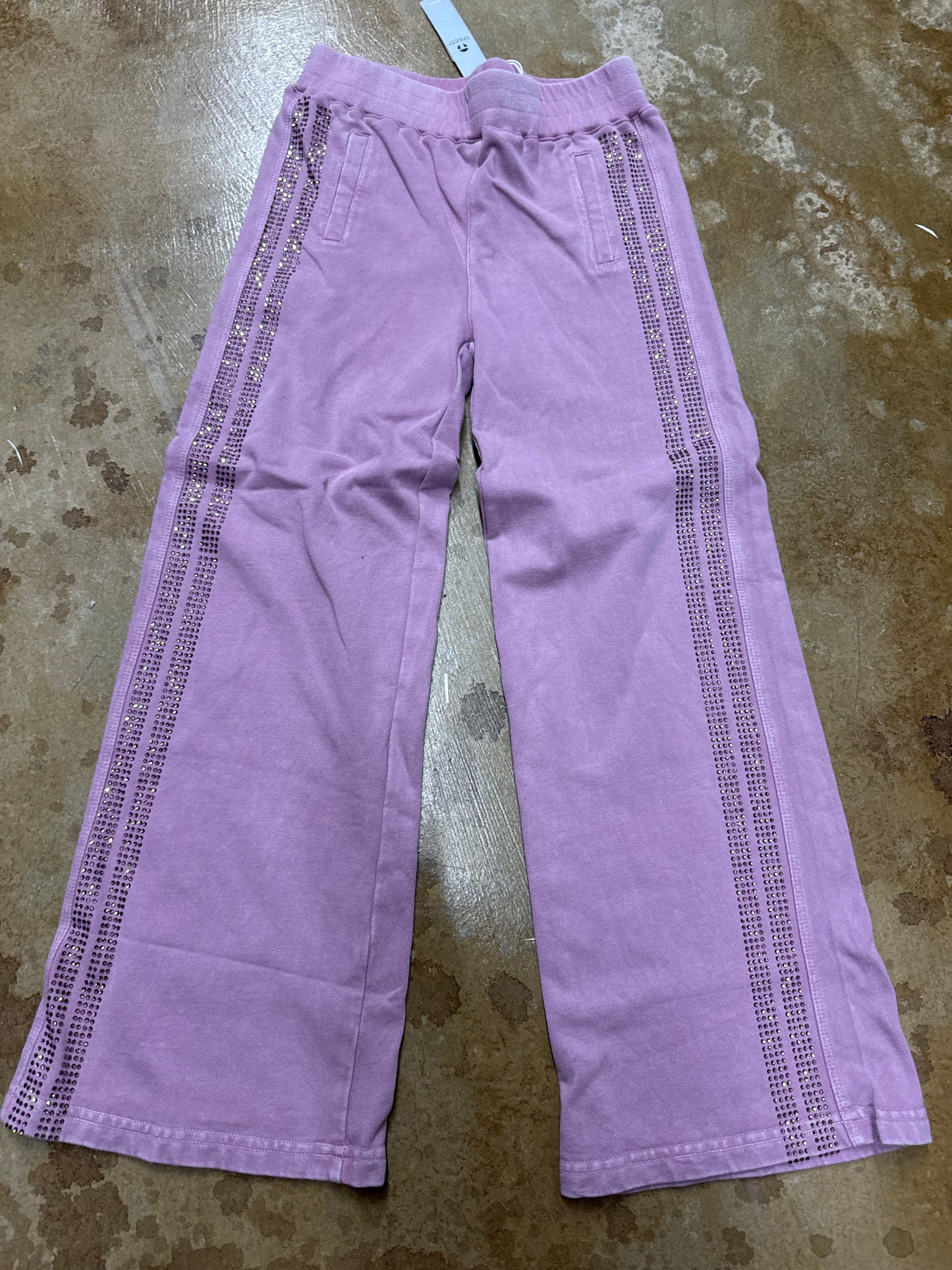 Rhinestone Double Stripe Sweatpants