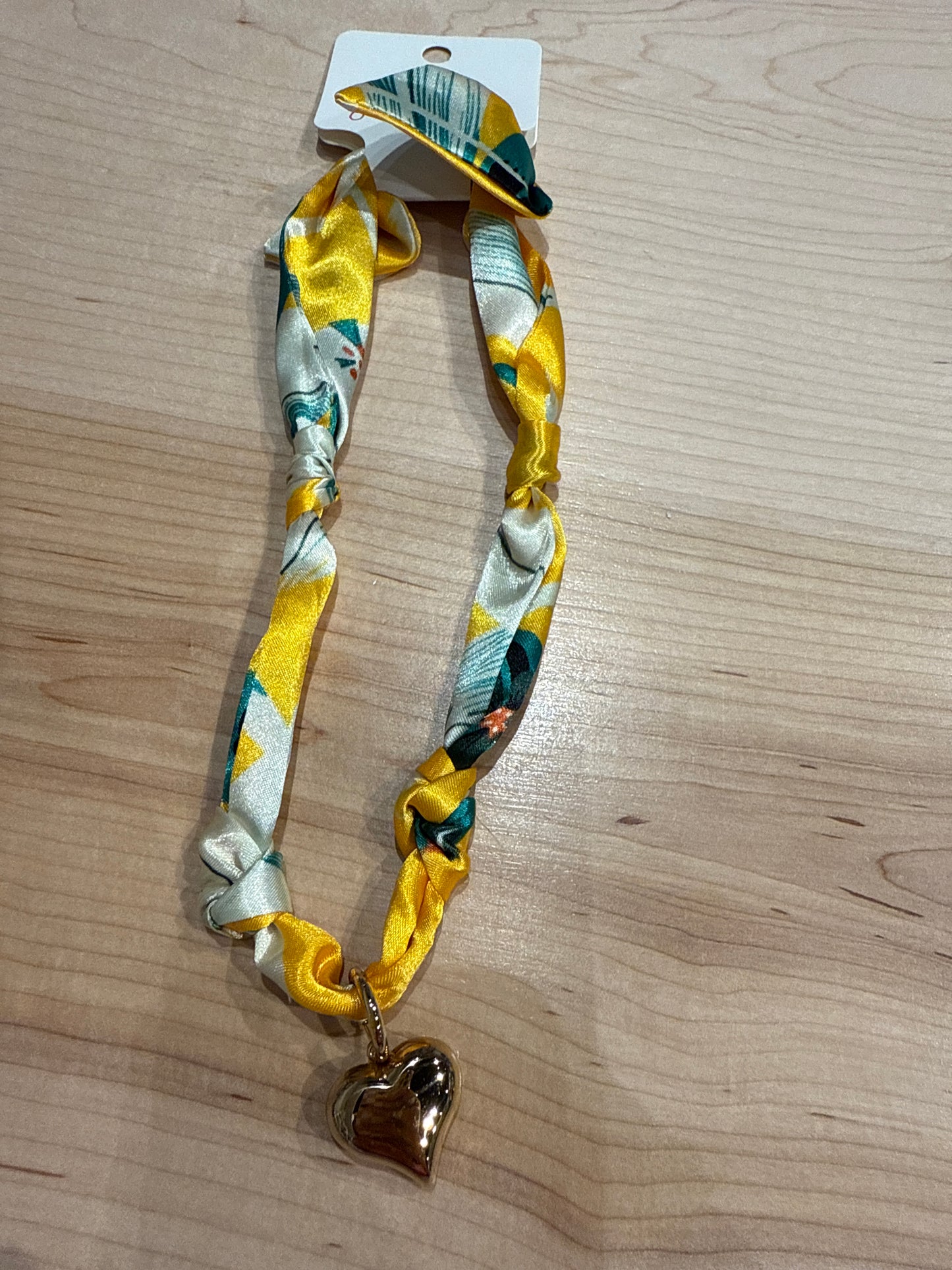 Scarf Necklace With Scarf Charms