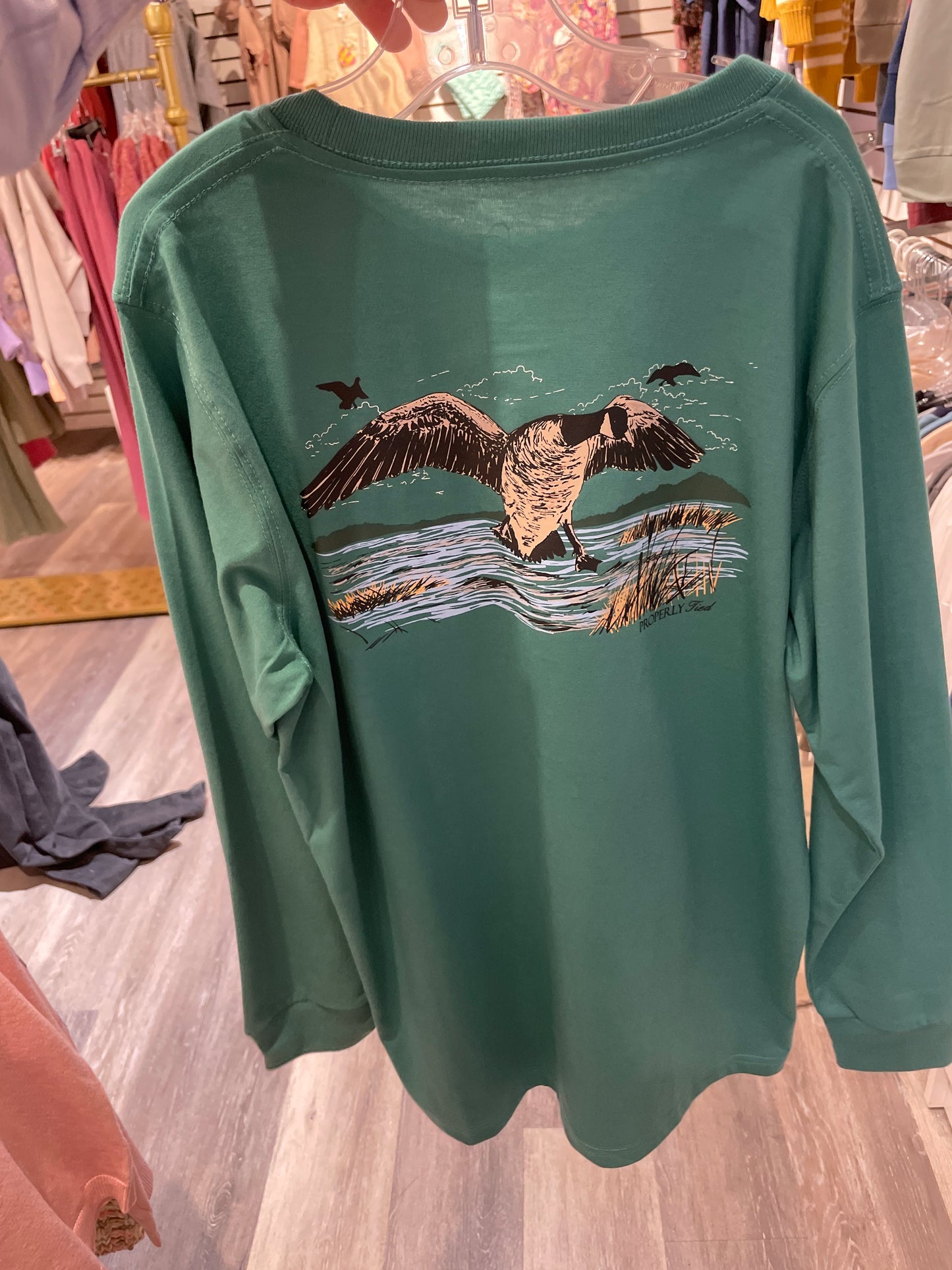 Boys Geese LS Teal