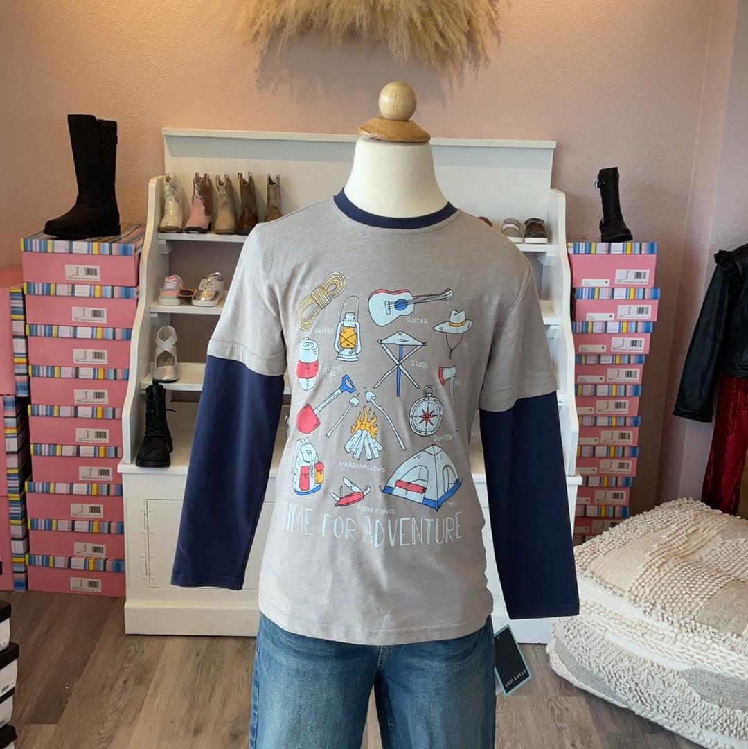 LONG SLEEVED TWO-FER TEE