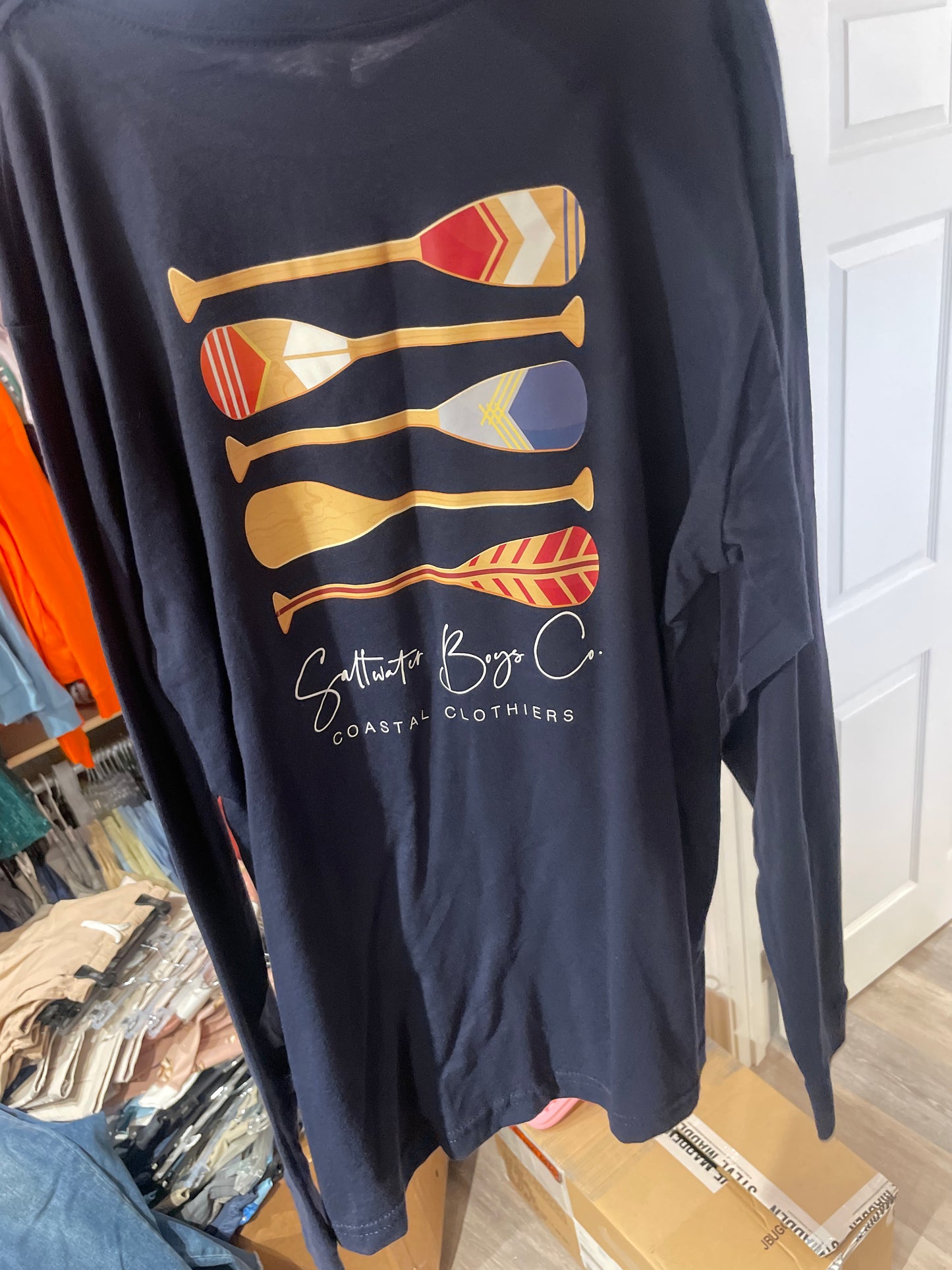 Oars Long Sleeve Tee Navy